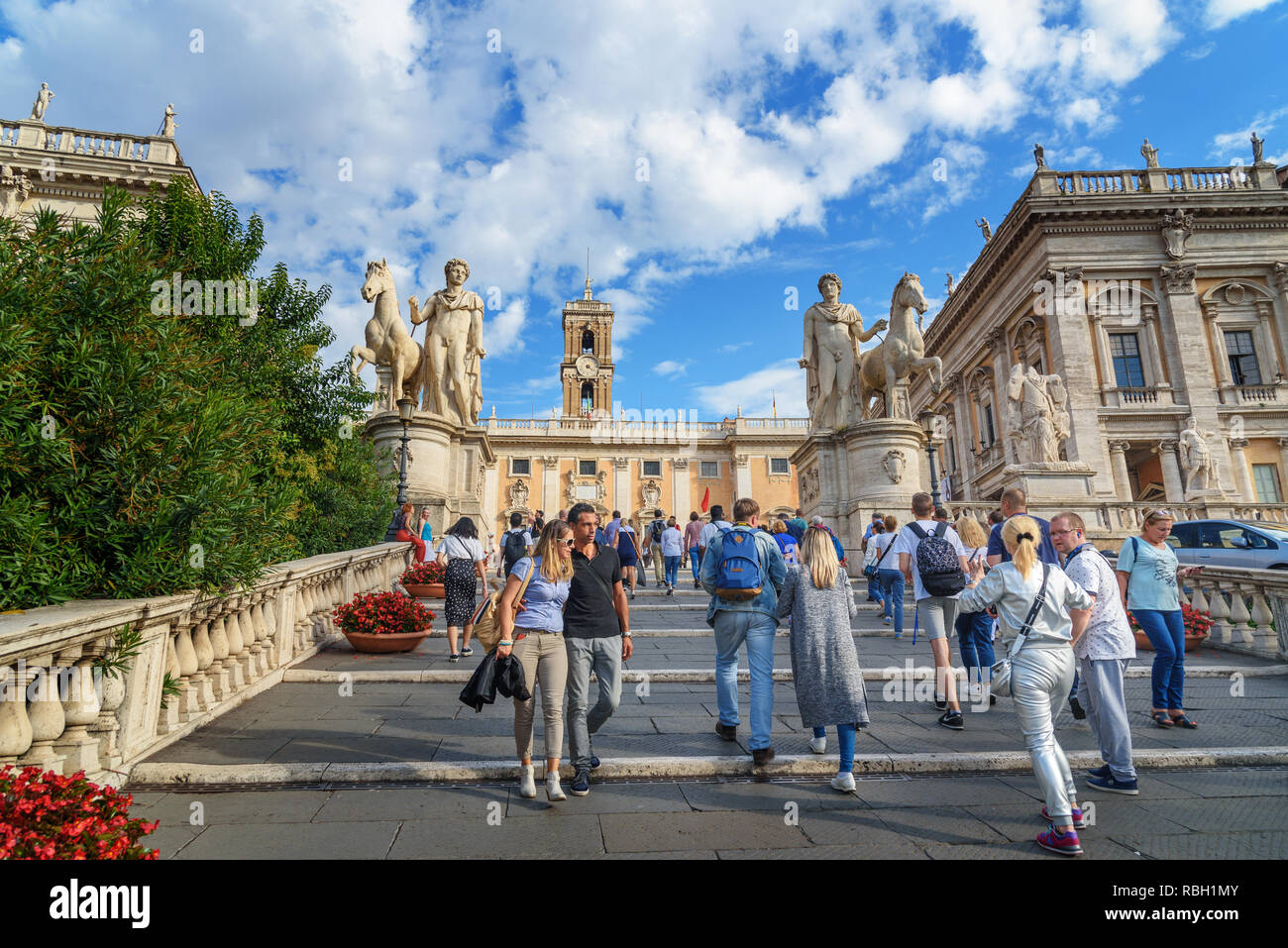 Rom, Italien, Oktober 04, 2018: cordonata Capitolina Treppe zum Kapitol in Rom. Italien Stockfoto