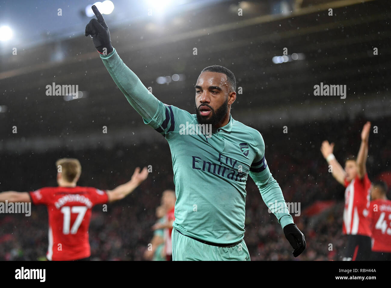 Alexandre Lacazette von Arsenal - Southampton v Arsenal, Premier League, die St. Mary's Stadium, Southampton - 16. Dezember 2018 Editorial nur verwenden - Daten Stockfoto