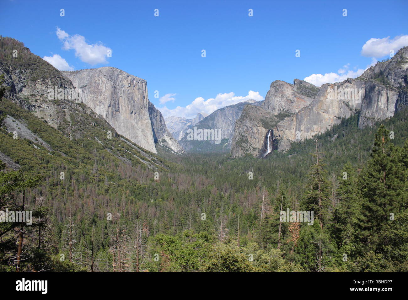 Berühmten tunnel Blick auf den Yosemite National Park, Kalifornien Stockfoto