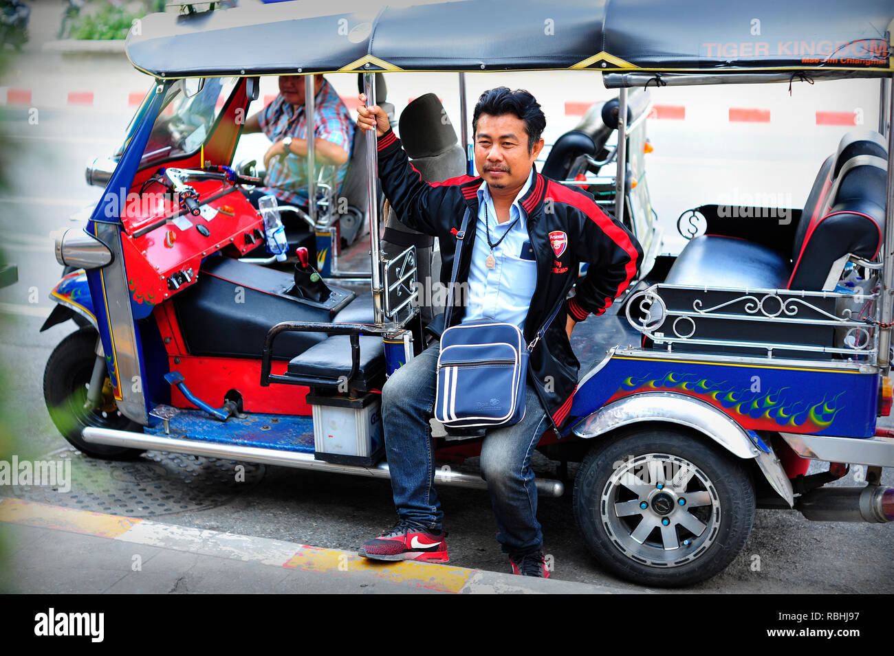 Tuk Tuk Fahrer Chiang Mai Thailand Stockfoto