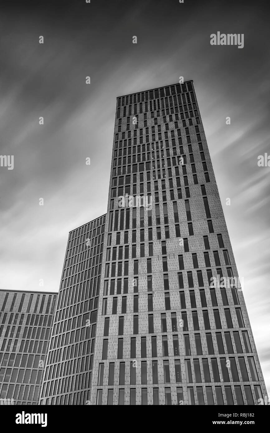 Malmö, Schweden - 05 Januar, 2019: Die neuen Bausteine Malmö Live, die aus Apartments, Hotels, Kongress- und Konzerthalle hinter der Welt m Stockfoto
