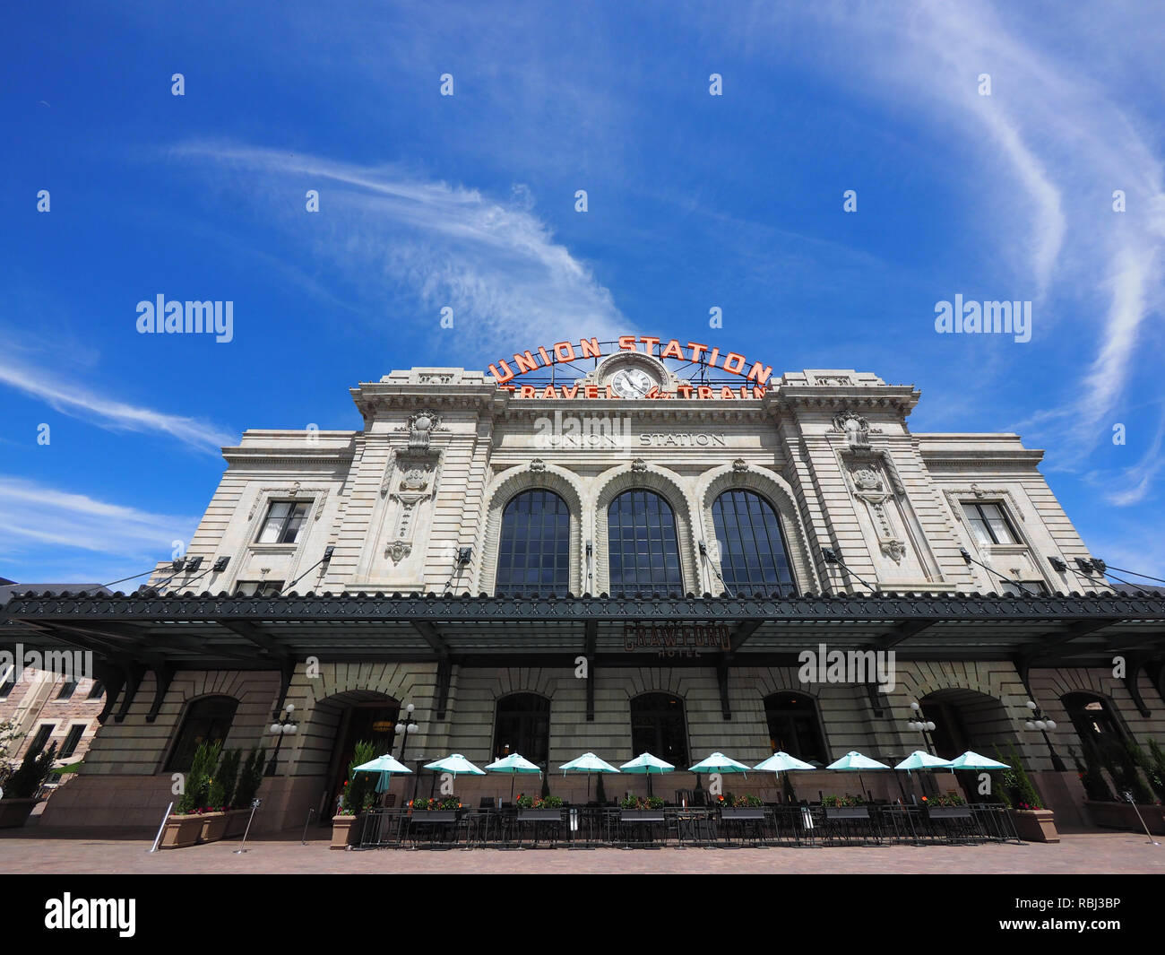 Union Station in der Innenstadt von Denver Stockfoto