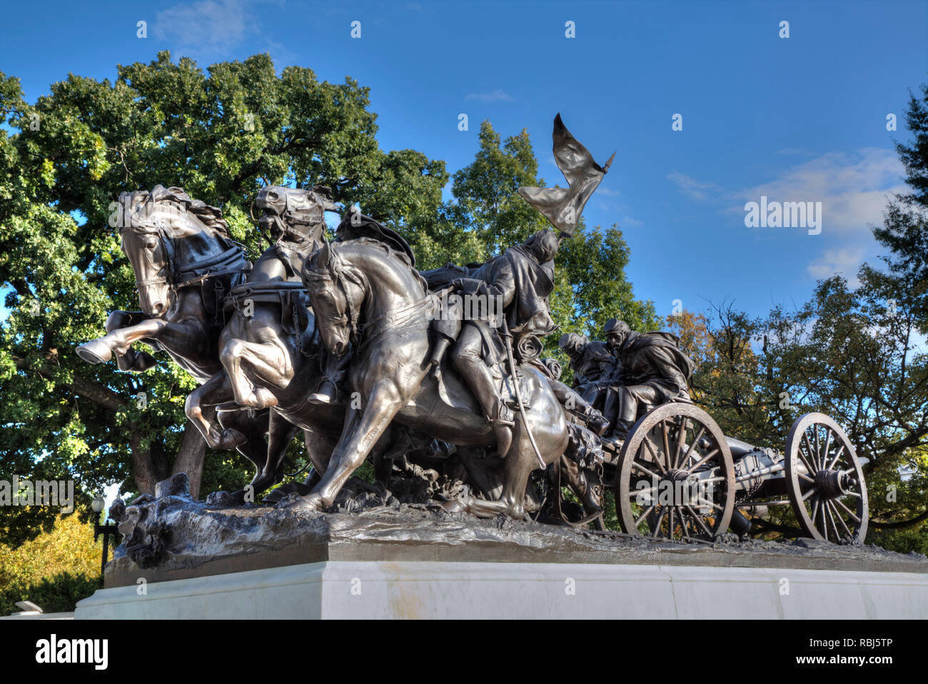 Artillerie Gruppe Skulptur, Ulysses S. Grant Memorial, Washington D.C., USA Stockfoto