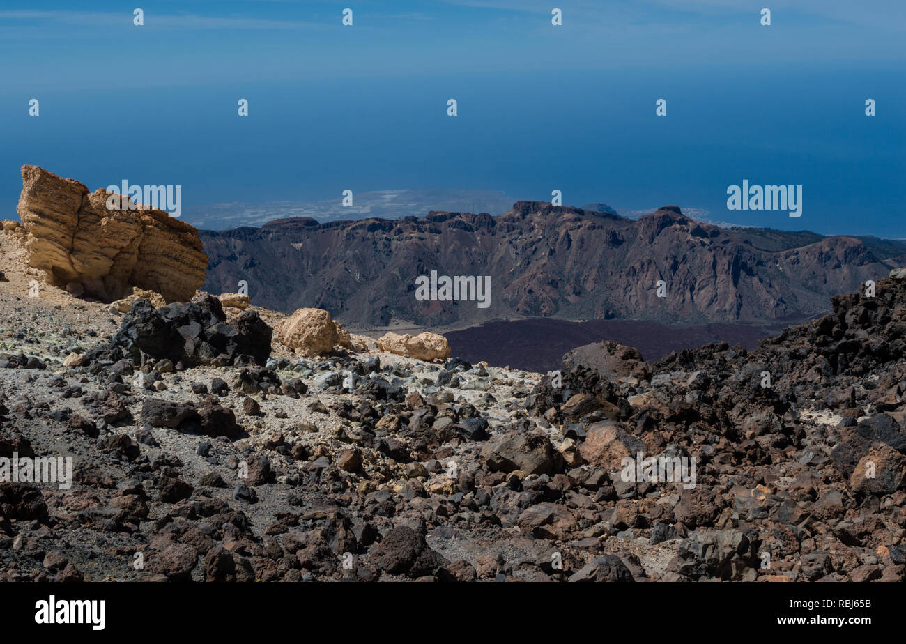 Blick vom Mount Teide auf der Insel Teneriffa Stockfoto