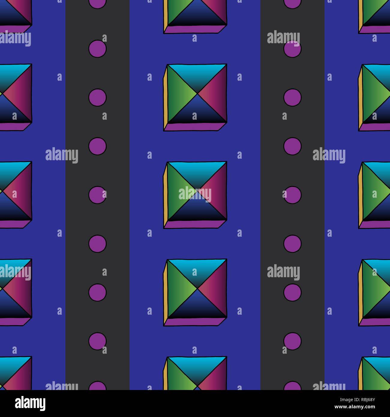 Abstrakte geometrische Vektor nahtlose Muster. Farbenfrohe, moderne Textur für Surface Design, Textil, Verpackung Papier, Tapeten, Phone Case drucken, fabric Stock Vektor