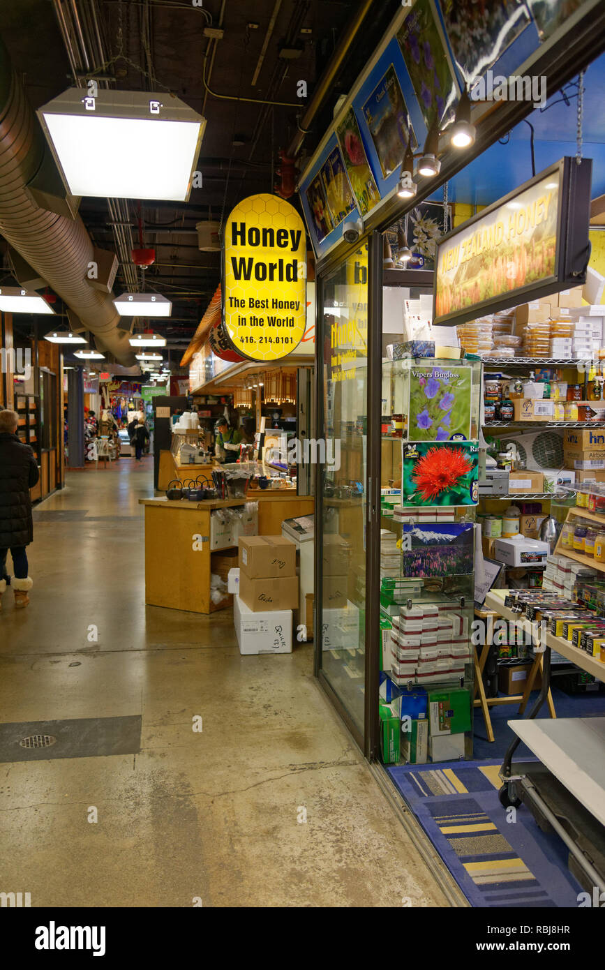 Honig world Shop in St Lawrence Markt in Toronto, Kanada Stockfoto
