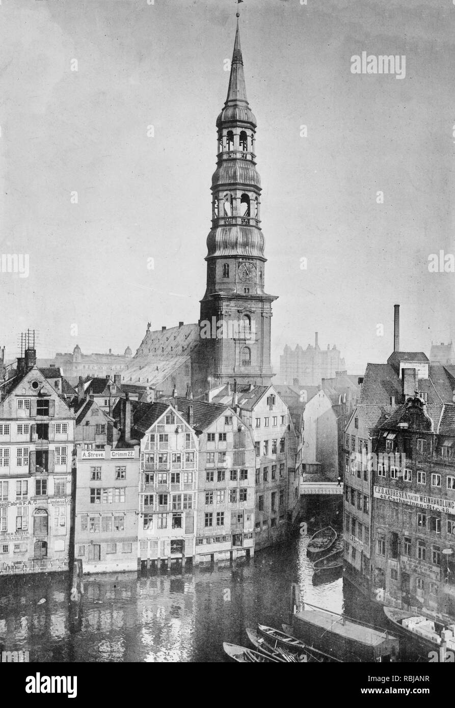 Die Kirche St. Katharina, Hamburg, Deutschland, um 1910 Stockfoto