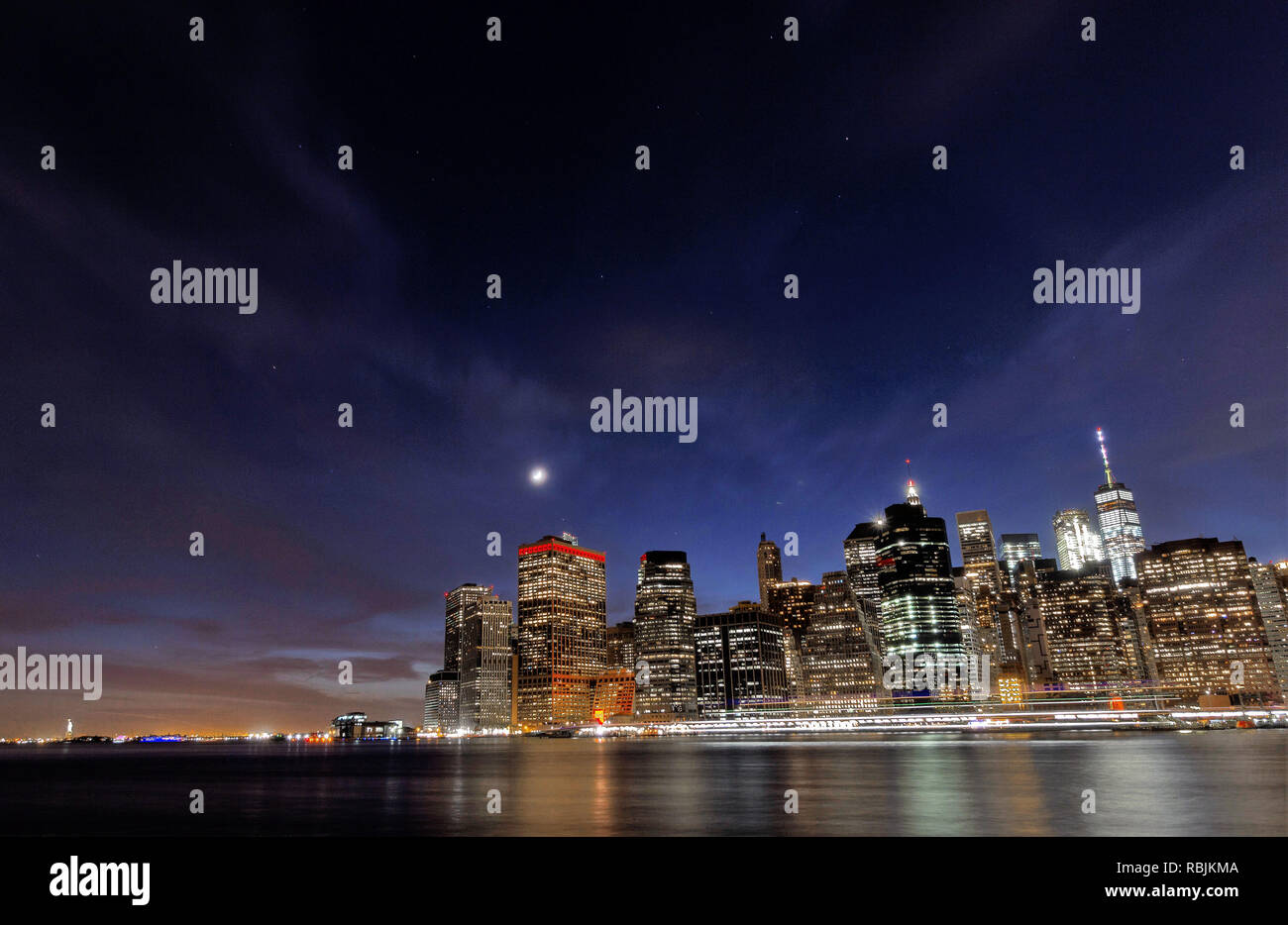 Skyline von New York aus Broklyn Stockfoto