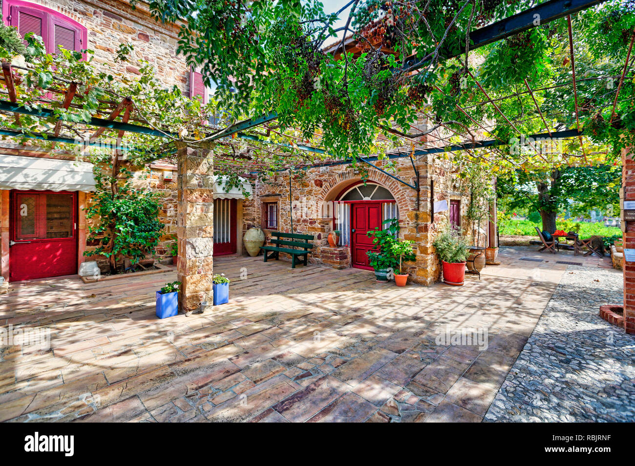 Die Villa Citrus von Kampos in Insel Chios, Griechenland Stockfoto