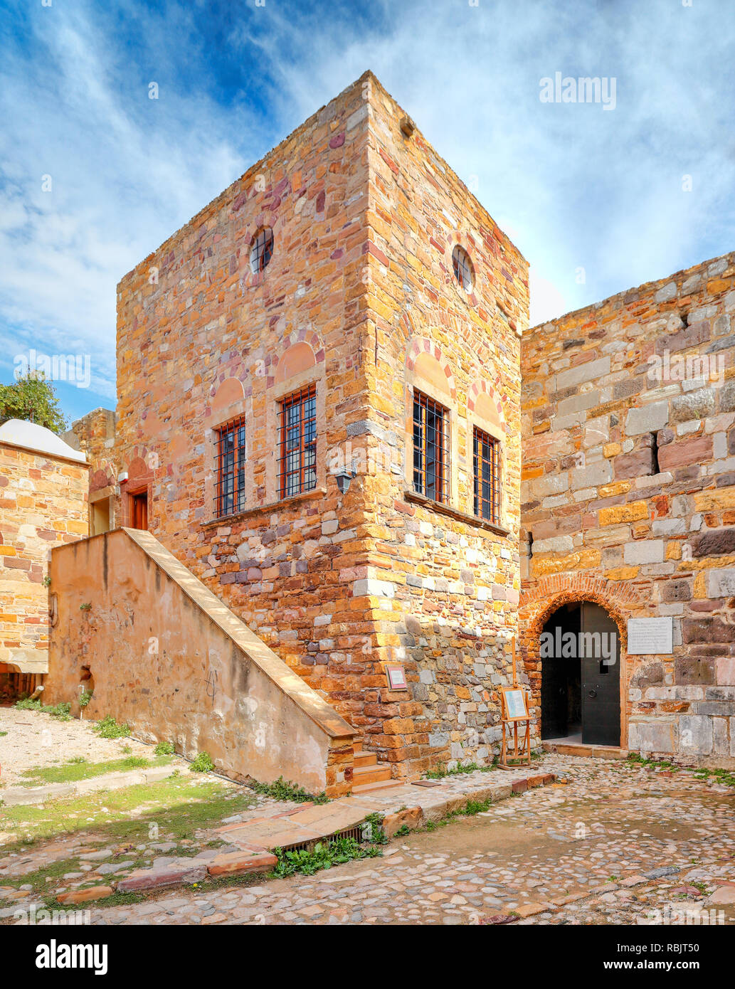 Das Schloss in der Stadt der Insel Chios, Griechenland Stockfoto