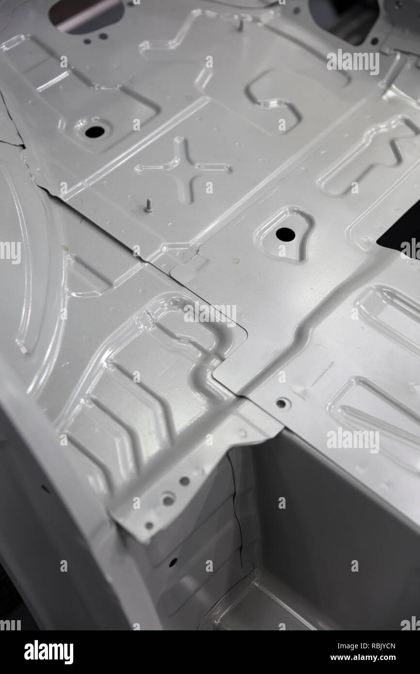 Detail der Blech Lkw im Werk Stockfoto