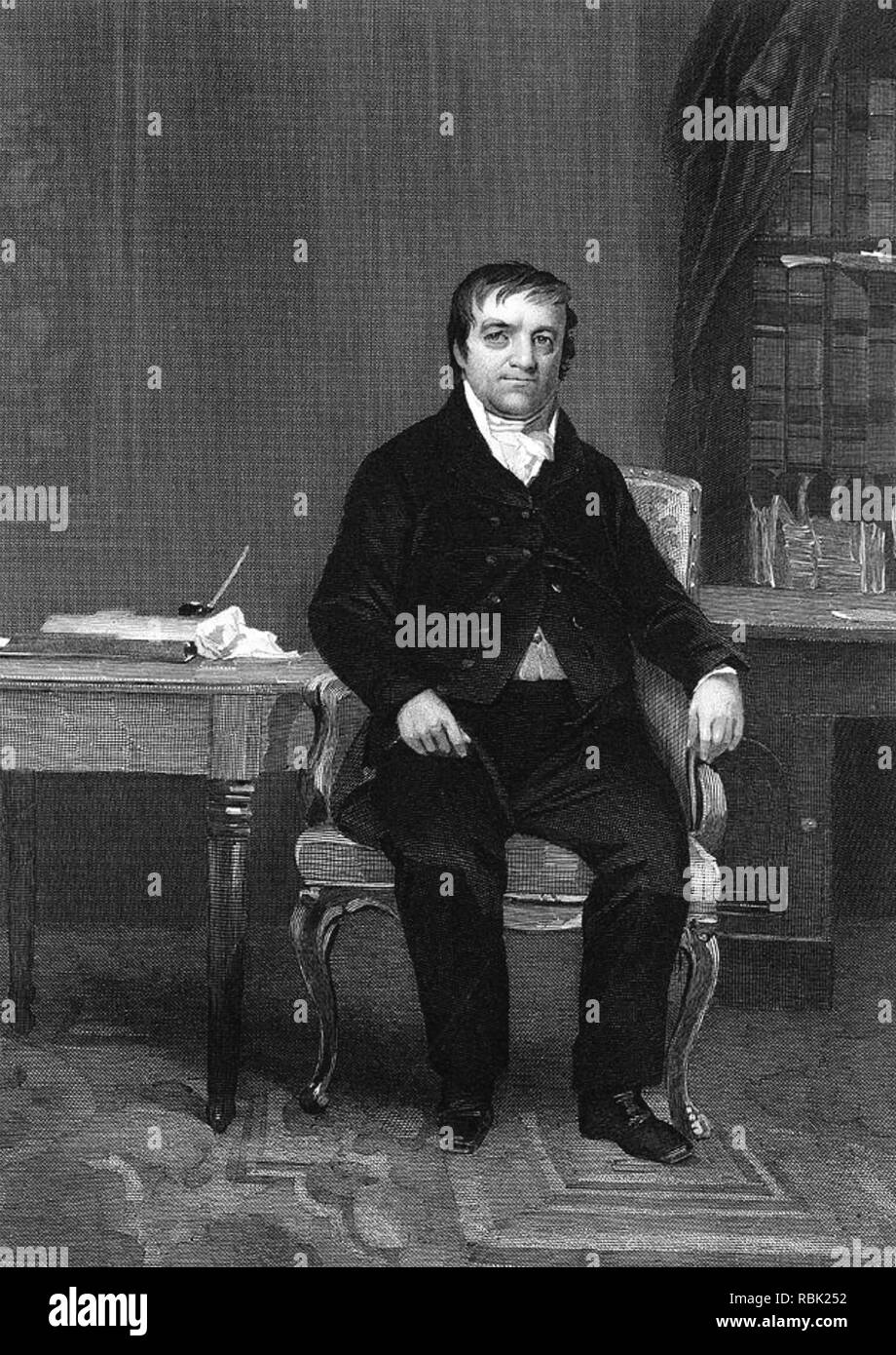 JOHN JACOB ASTOR (1763-1848) Deutsch-amerikanischer Geschäftsmann Stockfoto