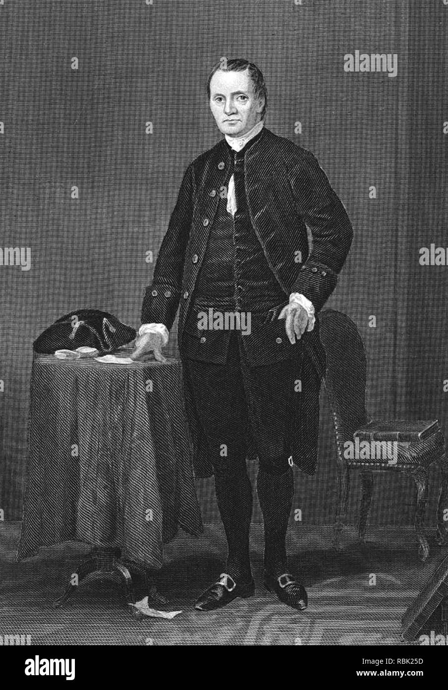 ROGER SHERMAN (1721-1793) amerikanischer Staatsmann und einer der Gründerväter Stockfoto