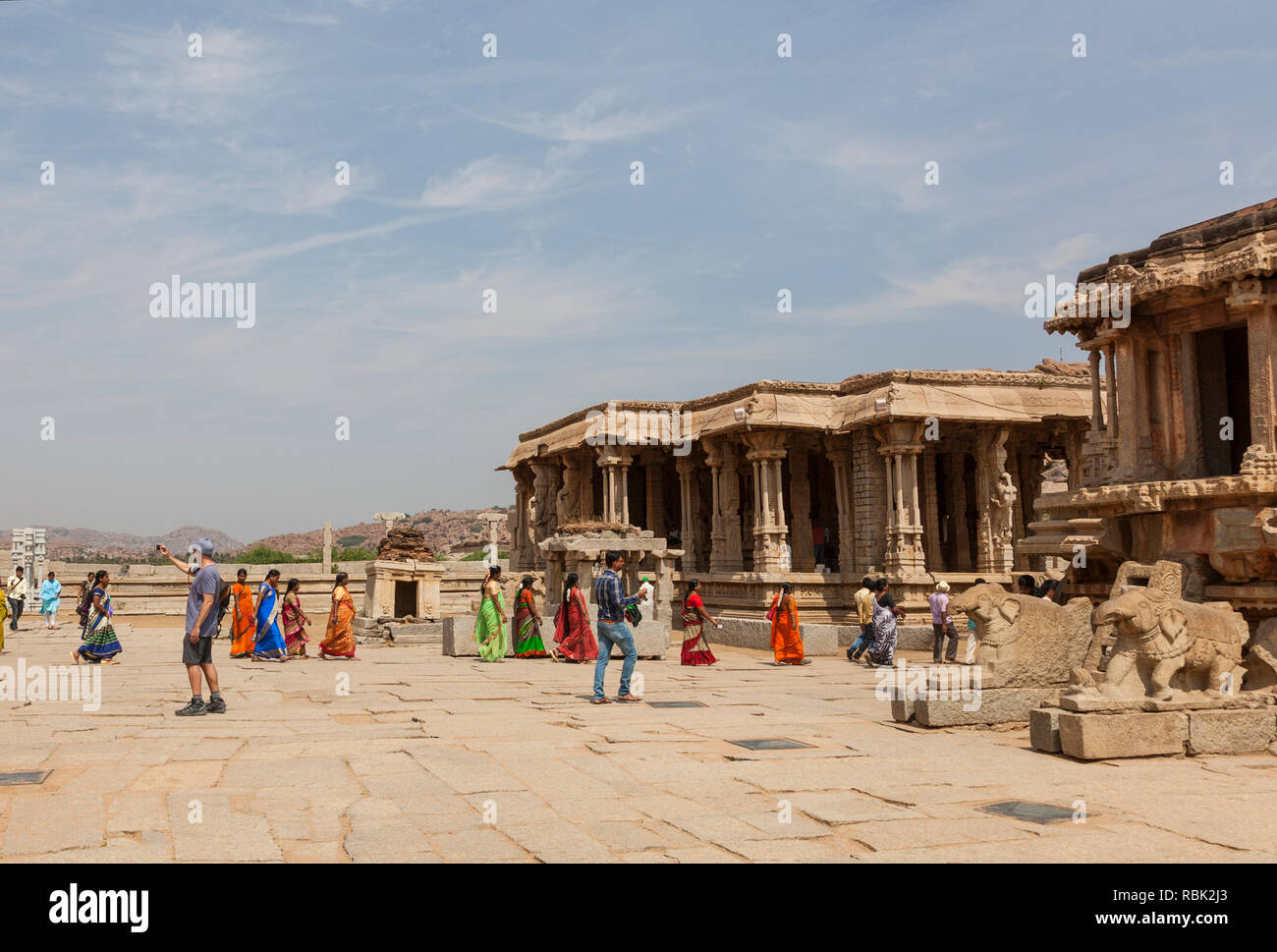 Vittala Tempel, Hampi, Karnataka, Indien Stockfoto