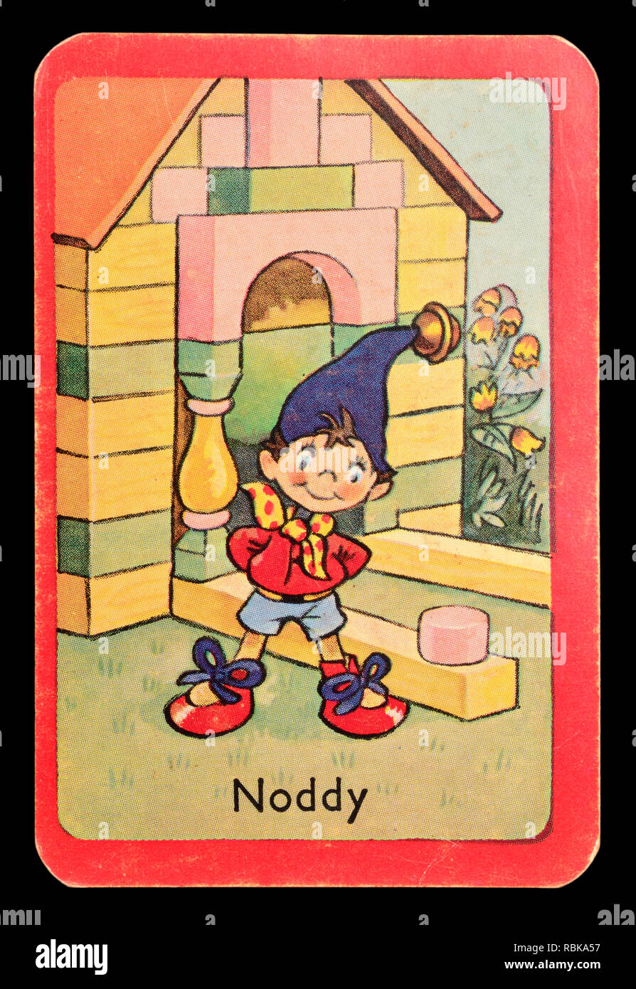 Karte von einem Noddy snap Kartenspiel (1955) - NODDY Stockfoto