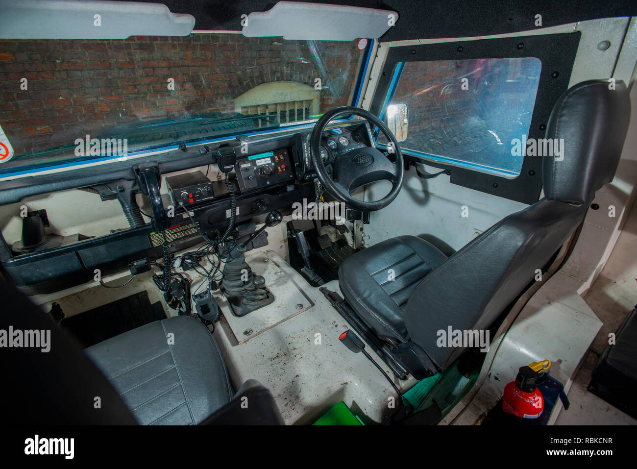 Land Rover Defender Innenraum Stockfotos Land Rover