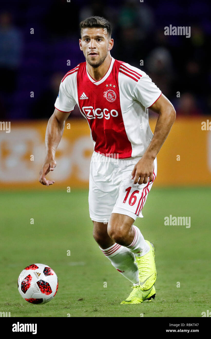 ORLANDO, 10-01-2019, Orlando City Stadium, Ajax-player Lisandro Magallan während der Florida Cup Spiel Ajax-Flamengo. Stockfoto