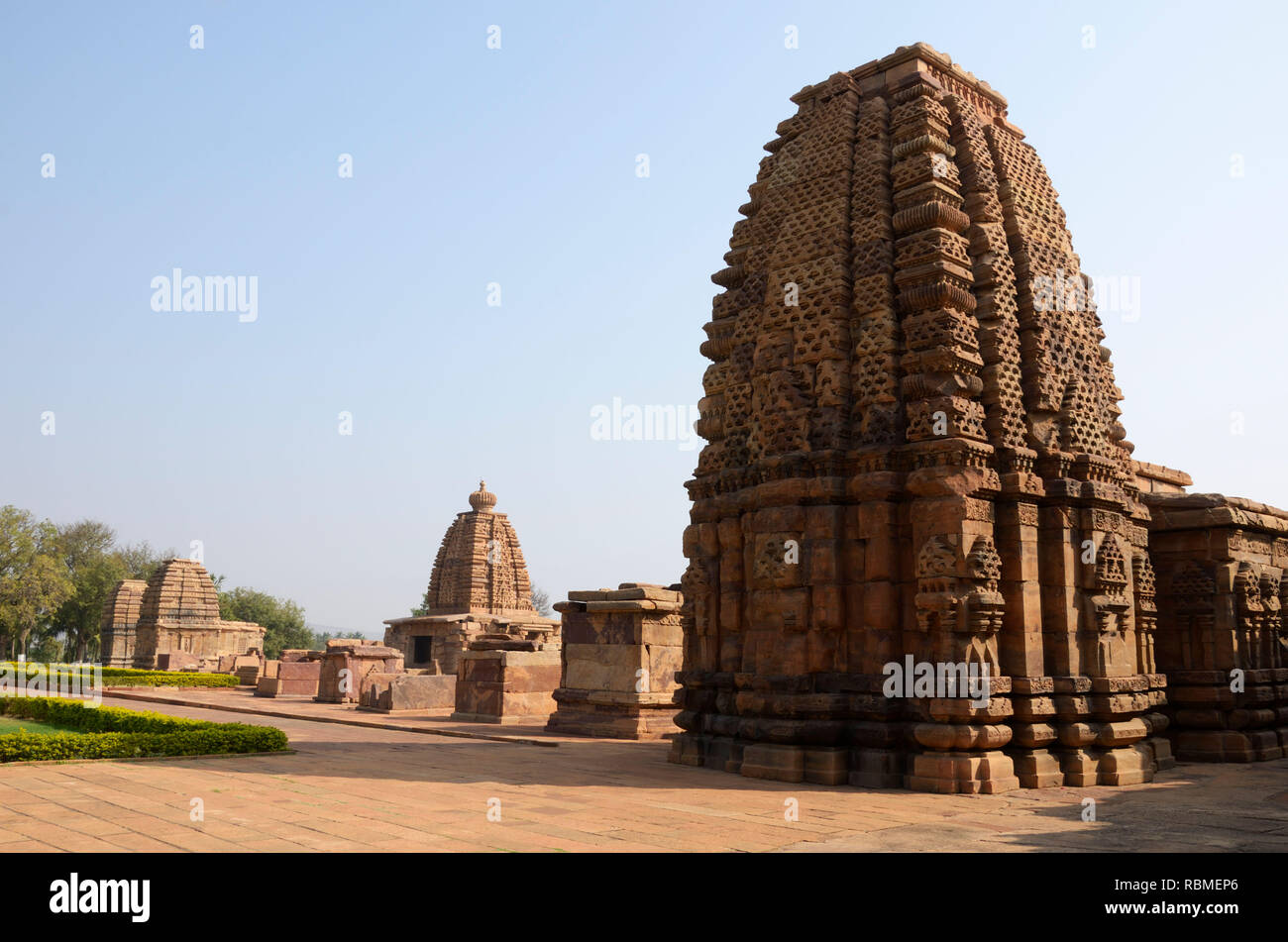 Pattadakal Tempel, Pattadakal, Karnataka, Indien, Asien Stockfoto