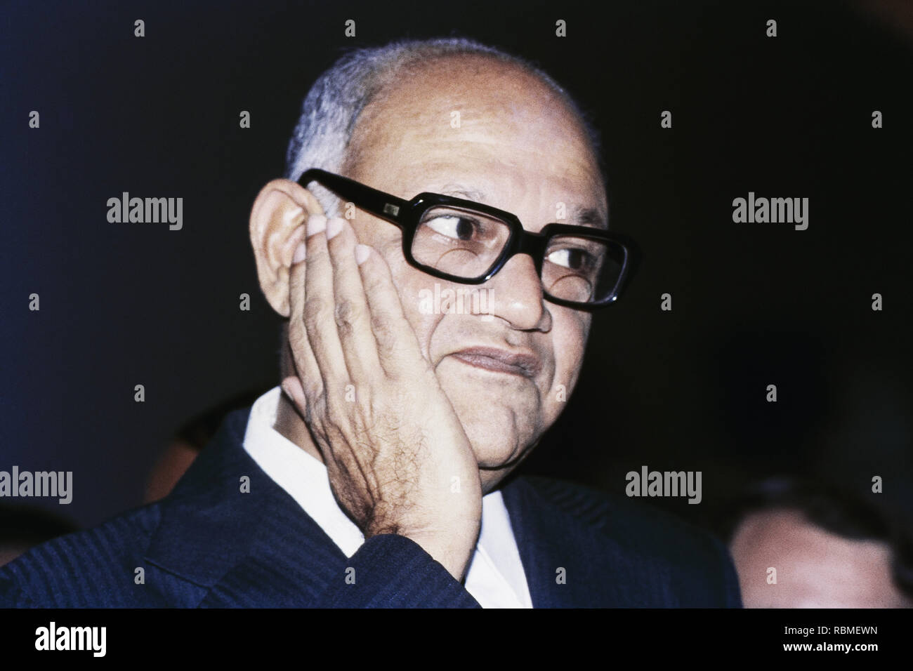 Nahaufnahme des Polizeibeamten Julio Ribeiro, Indien, Asien Stockfoto