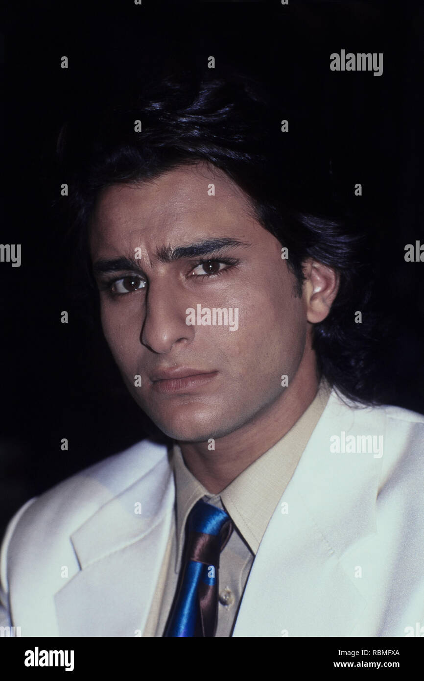 Nahaufnahme von Saif Ali Khan, Indien, Asien Stockfoto