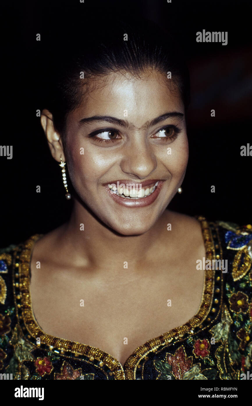 Close up Kajol Lächeln, Indien, Asien Stockfoto