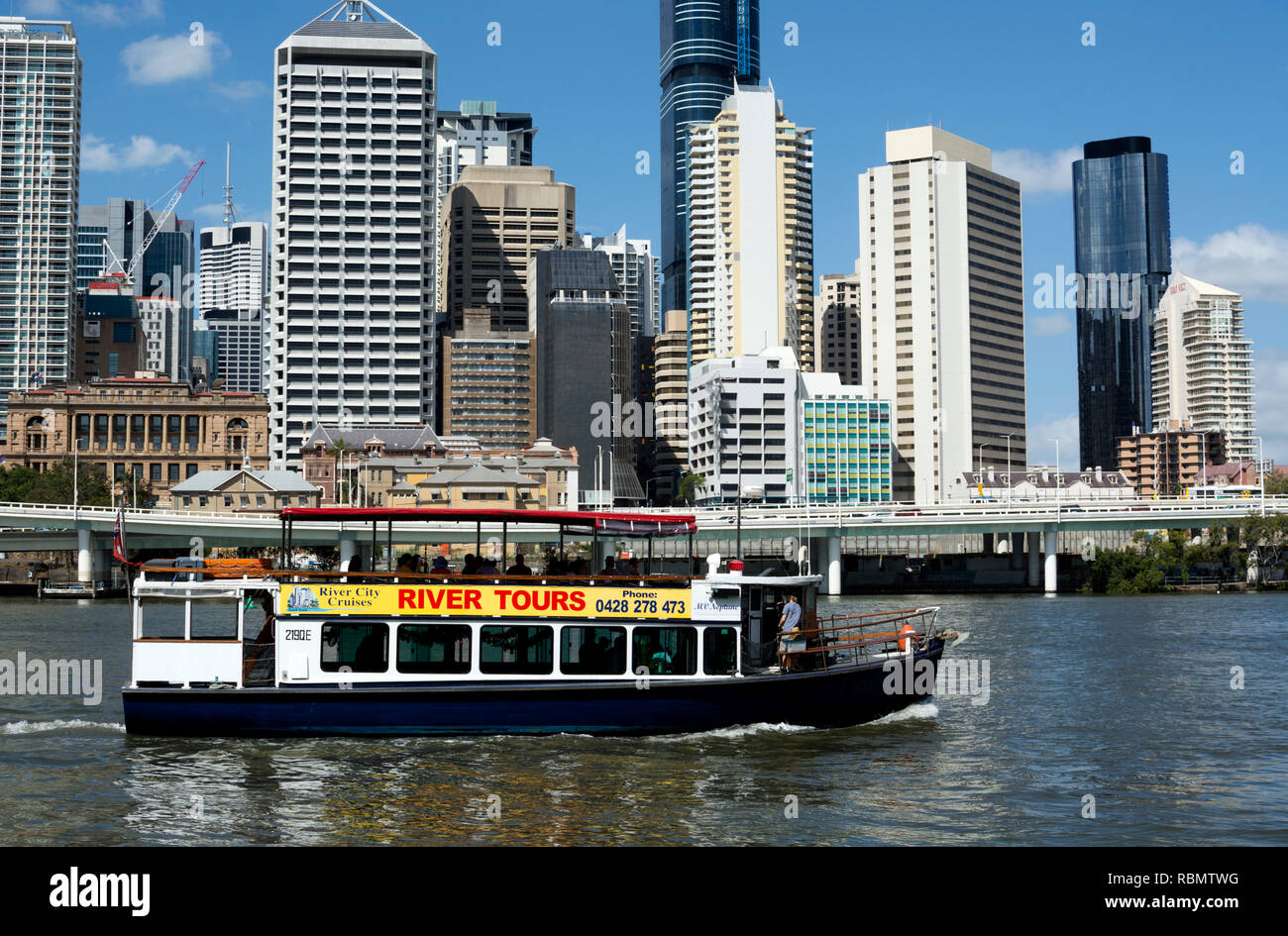 River Tours Boot, Brisbane, Queensland, Australien Stockfoto