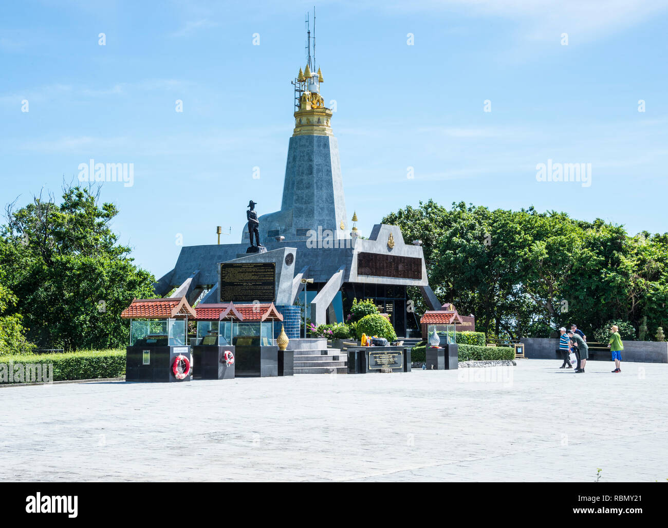 Leuchtturm am Leam Promthep in Phuket, Thailand. Tag 20. Dezember 2018 Stockfoto