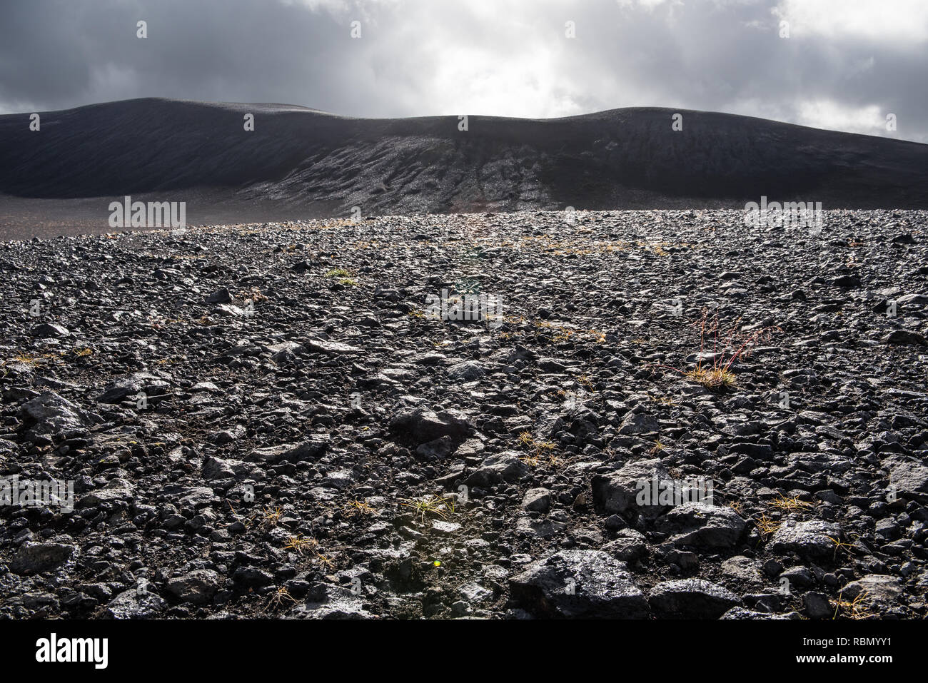 Unendliche Weiten in Island vulkanische Hochland Stockfoto