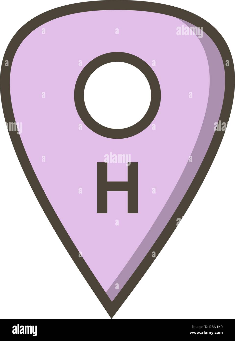 Vektor Krankenhaus Lage Symbol Stock Vektor