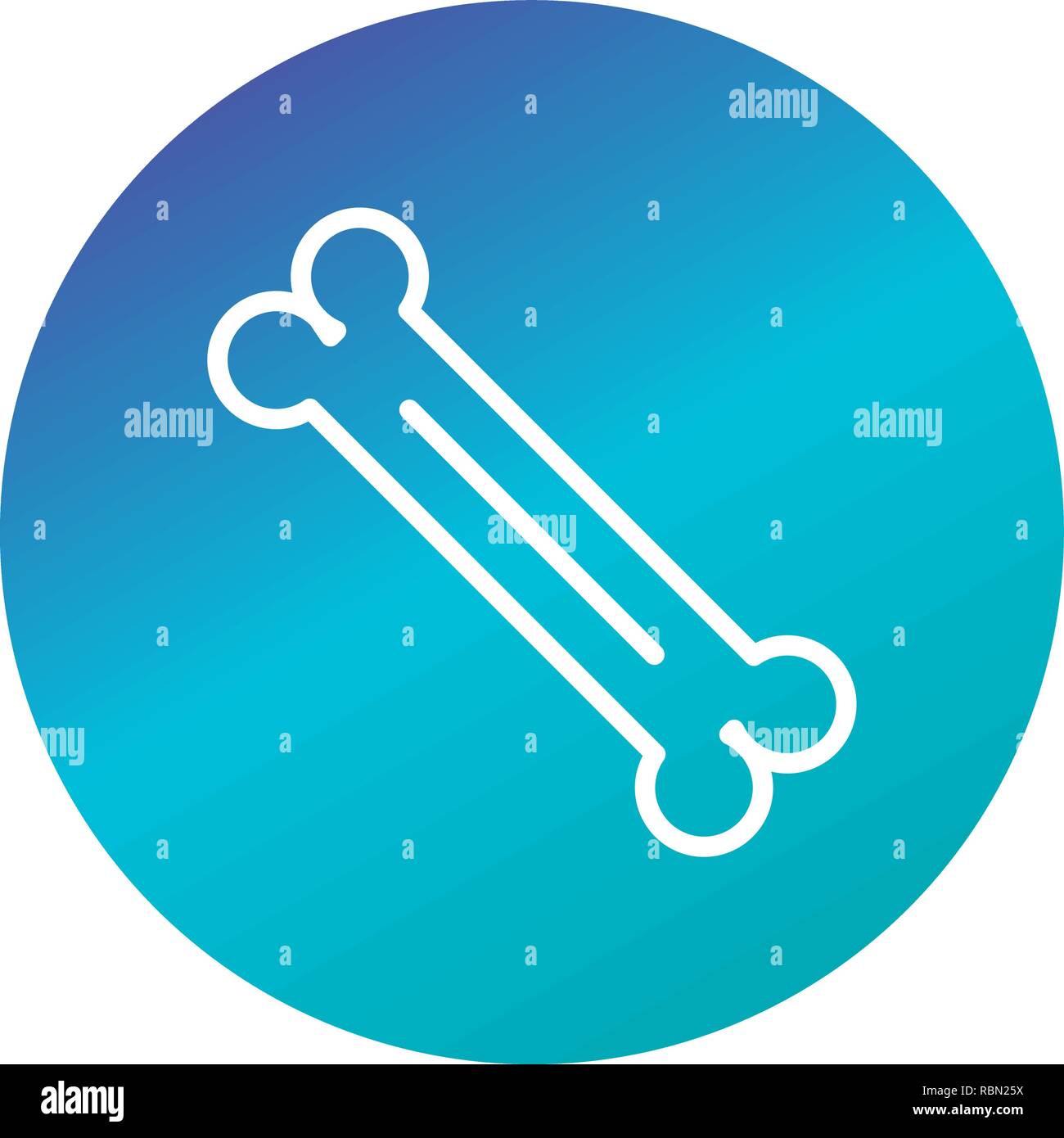 Vektor Knochen Symbol Stock Vektor