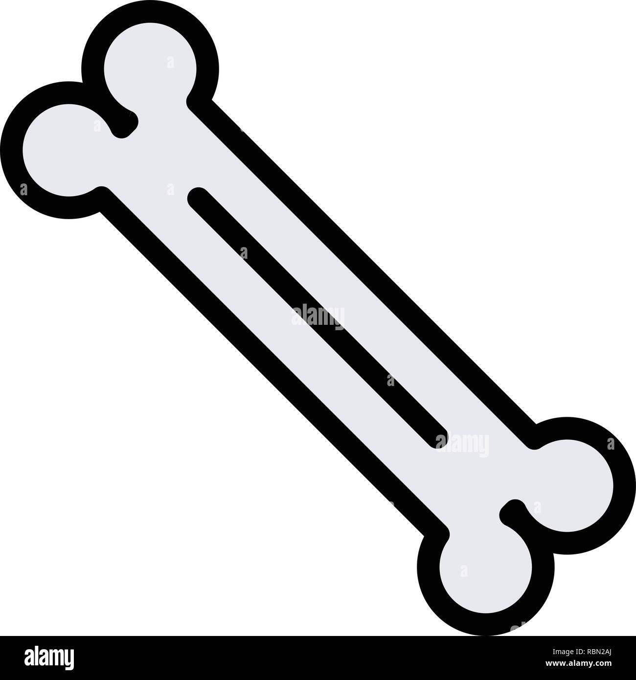 Vektor Knochen Symbol Stock Vektor