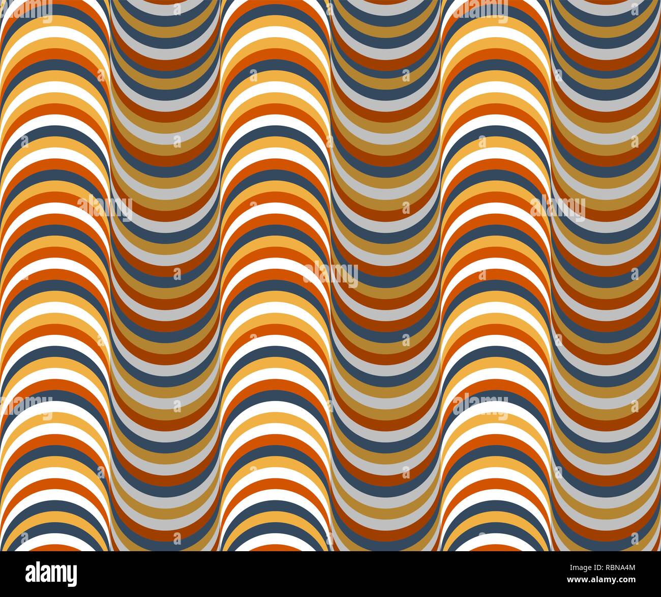 Abstract Vector Hintergrund mit bunten Wavelets mit 3D-Effekt. Stock Vektor