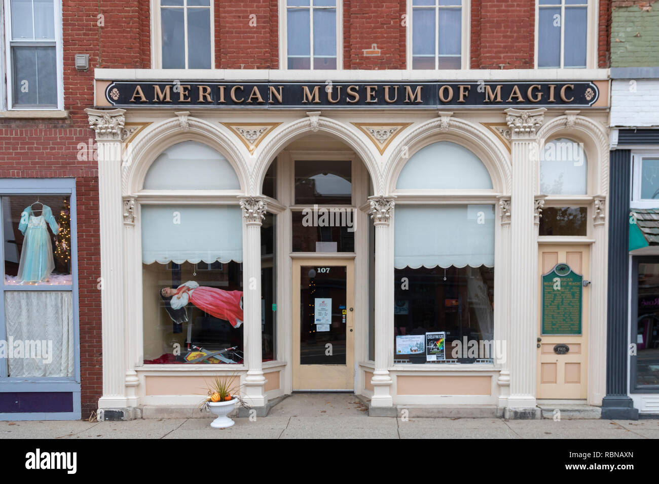 Marshall, Michigan - Das Amerikanische Museum der Magie. Stockfoto