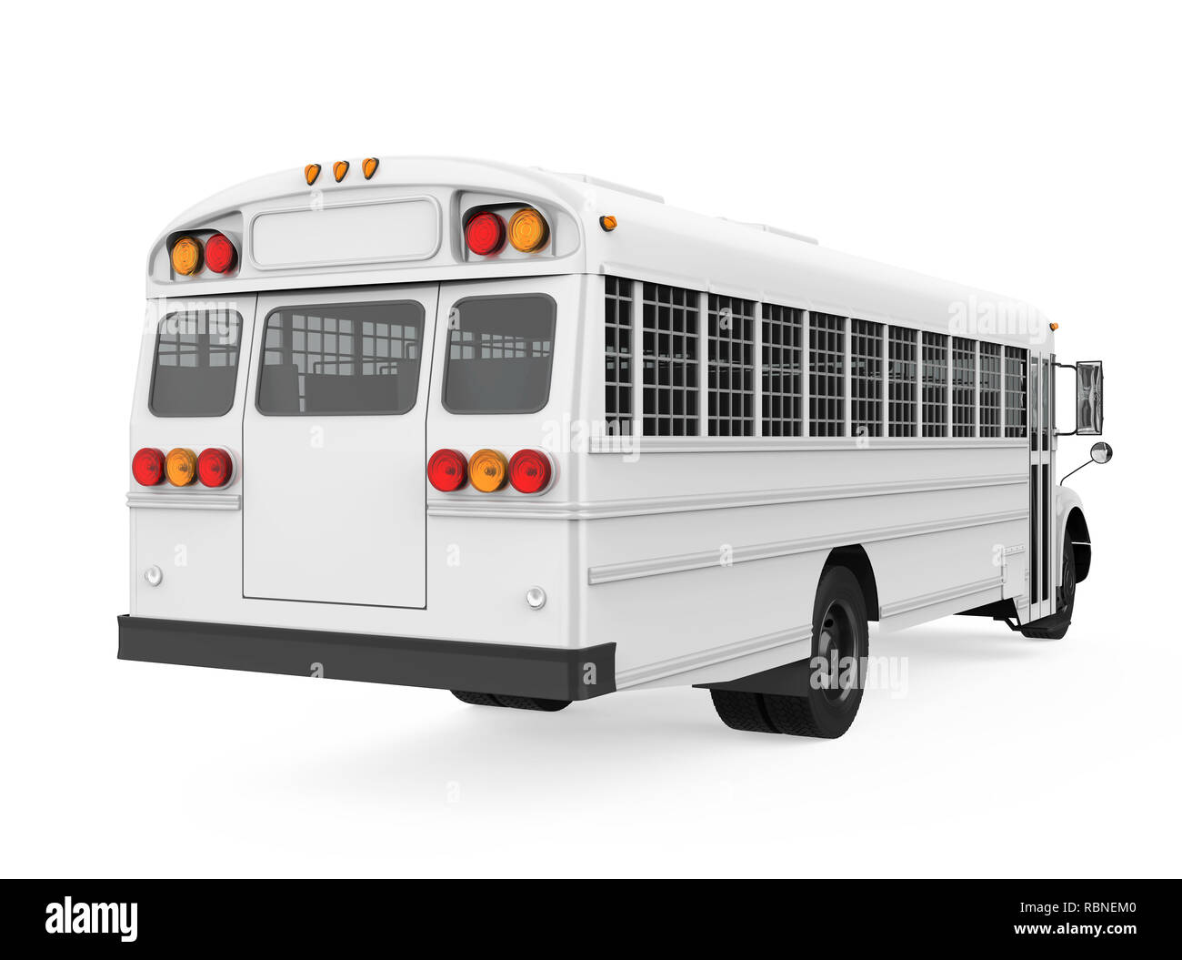 Gefangener Verkehrsmittel Bus isoliert Stockfoto