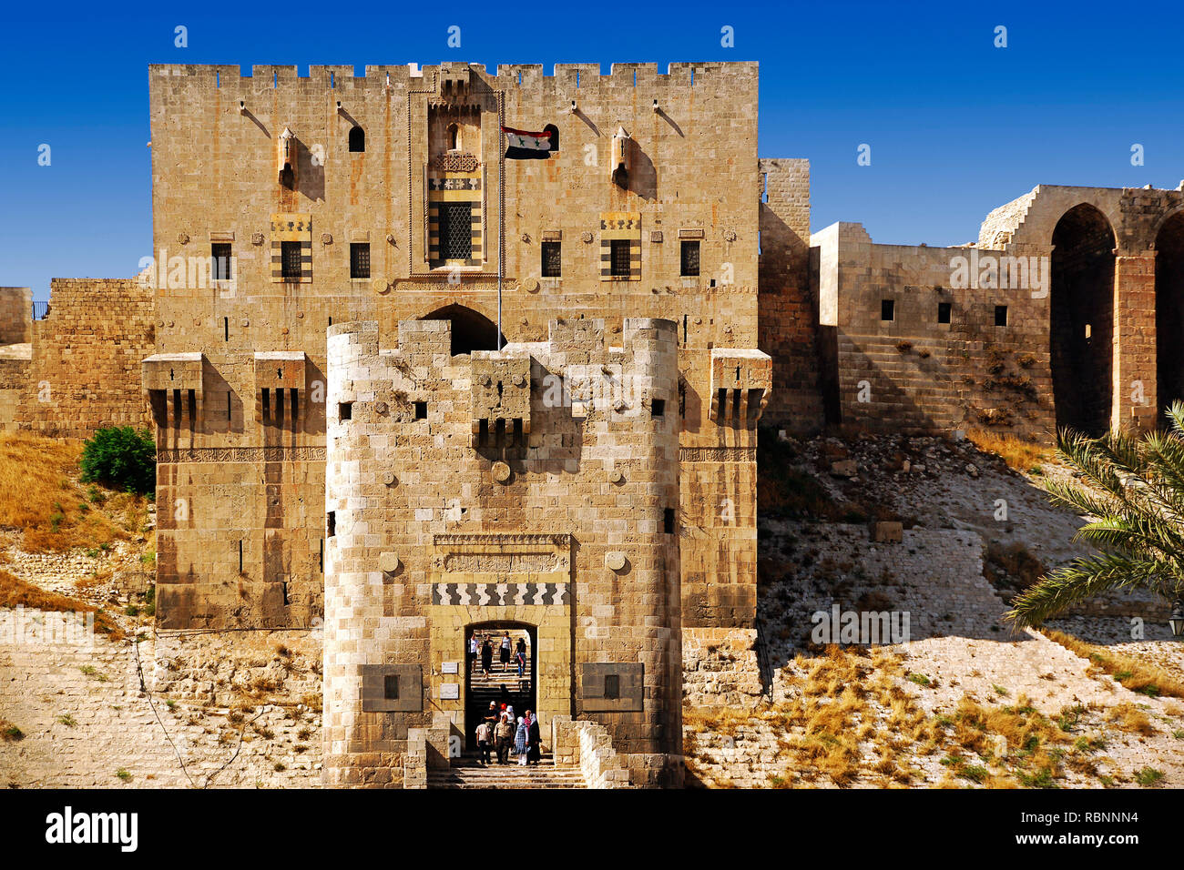 Citadelle fort. Aleppo. Syrien, Naher Osten Stockfoto