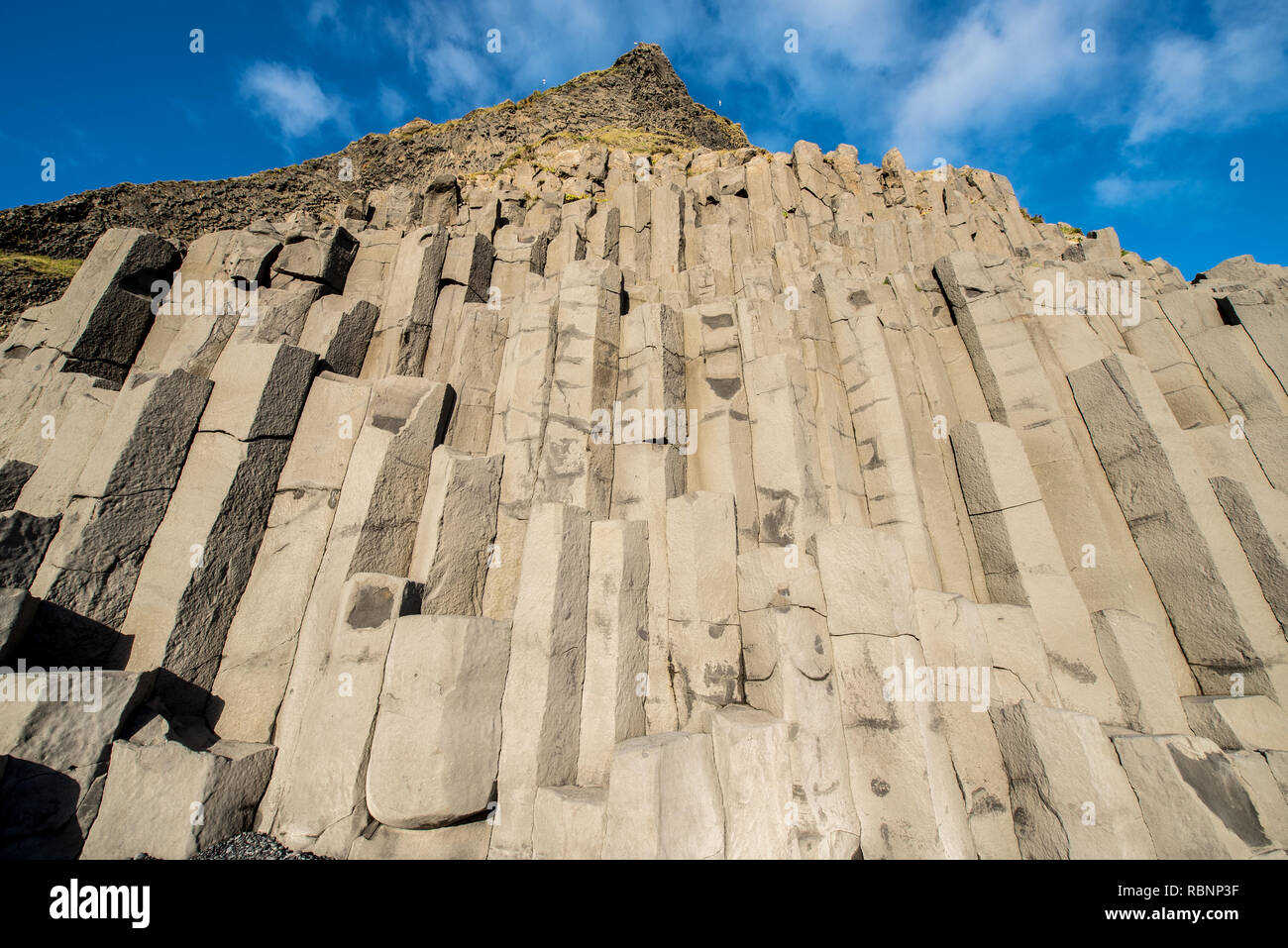 Teil der enormen Basaltformation auf Island Stockfoto