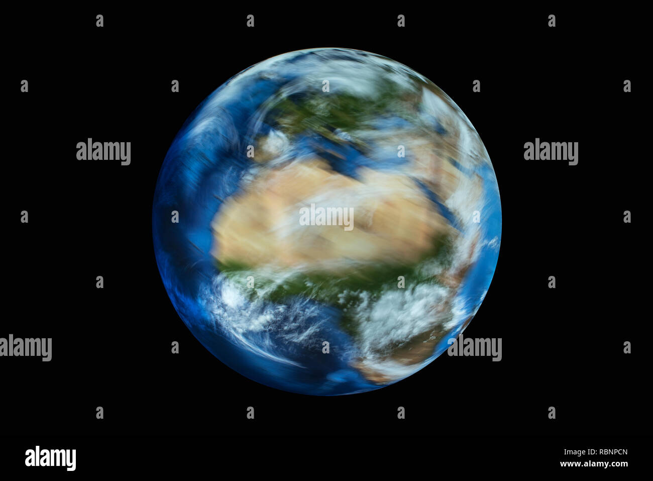 Globus, Ansicht der Erde aus dem Weltraum Stockfoto