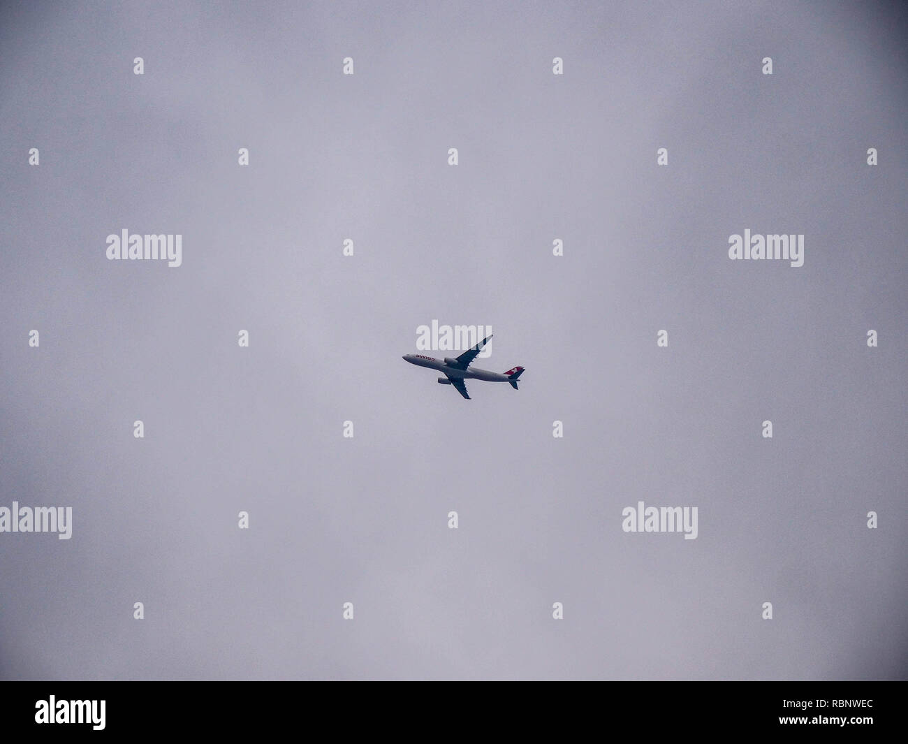 Delta plane Take-off in ZRH Stockfoto