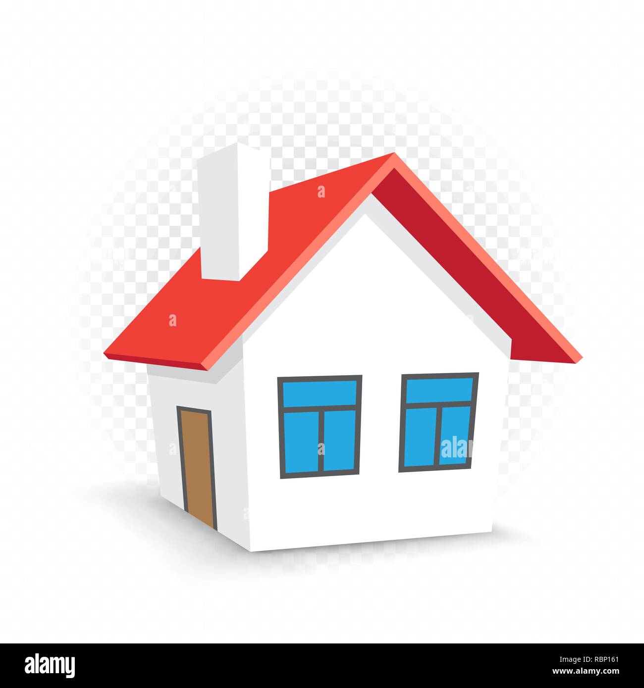 Einfache weiße Haus Symbol Stock Vektor