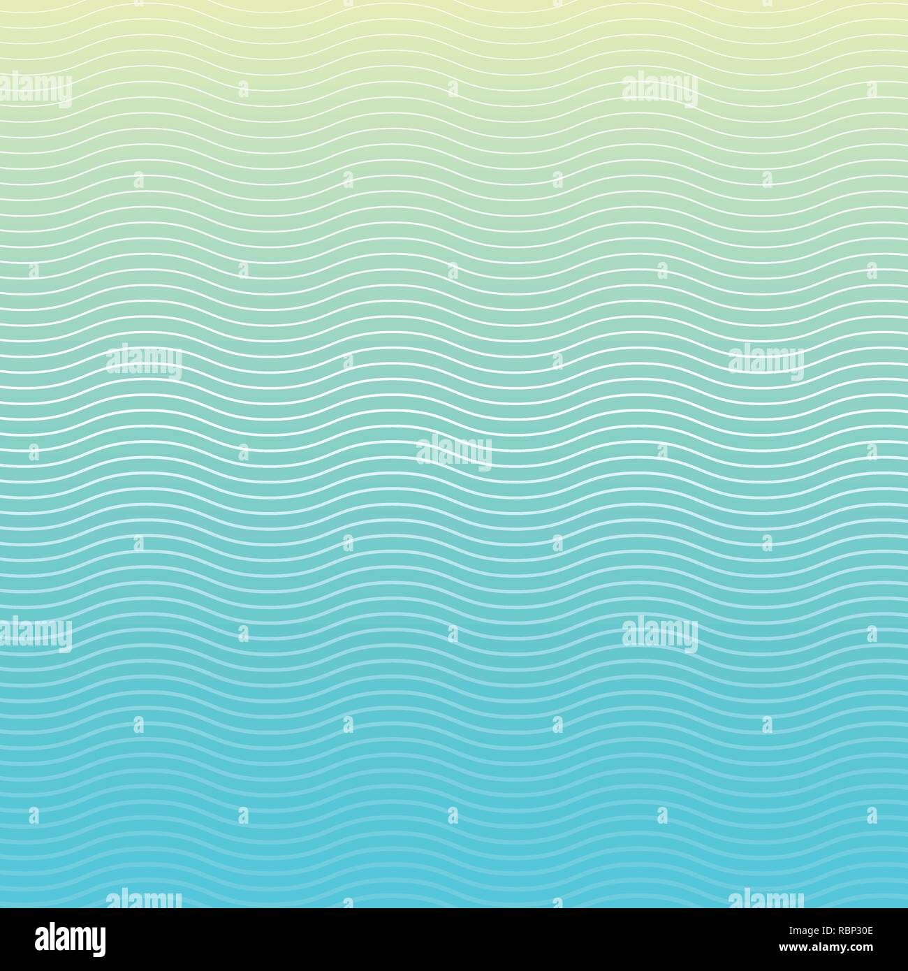 White Wave Linien Muster auf blauem Hintergrund und Textur. Flüssige wellenförmige Streifen und rauhe Oberfläche. Vector Illustration Stock Vektor