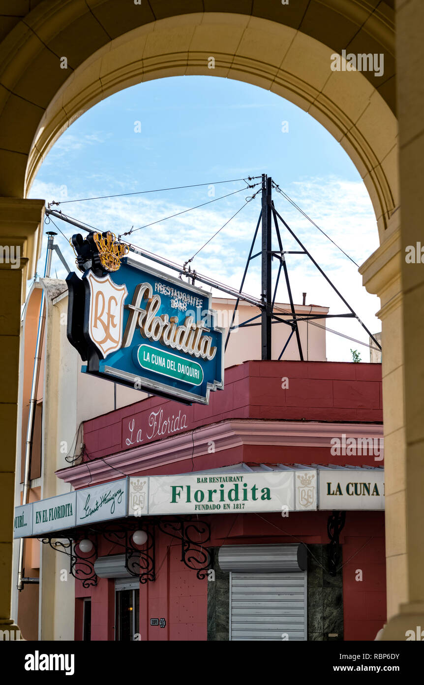 LA FLORIDA RESTAURANT OLD Havanna Havanna Kuba Stockfoto