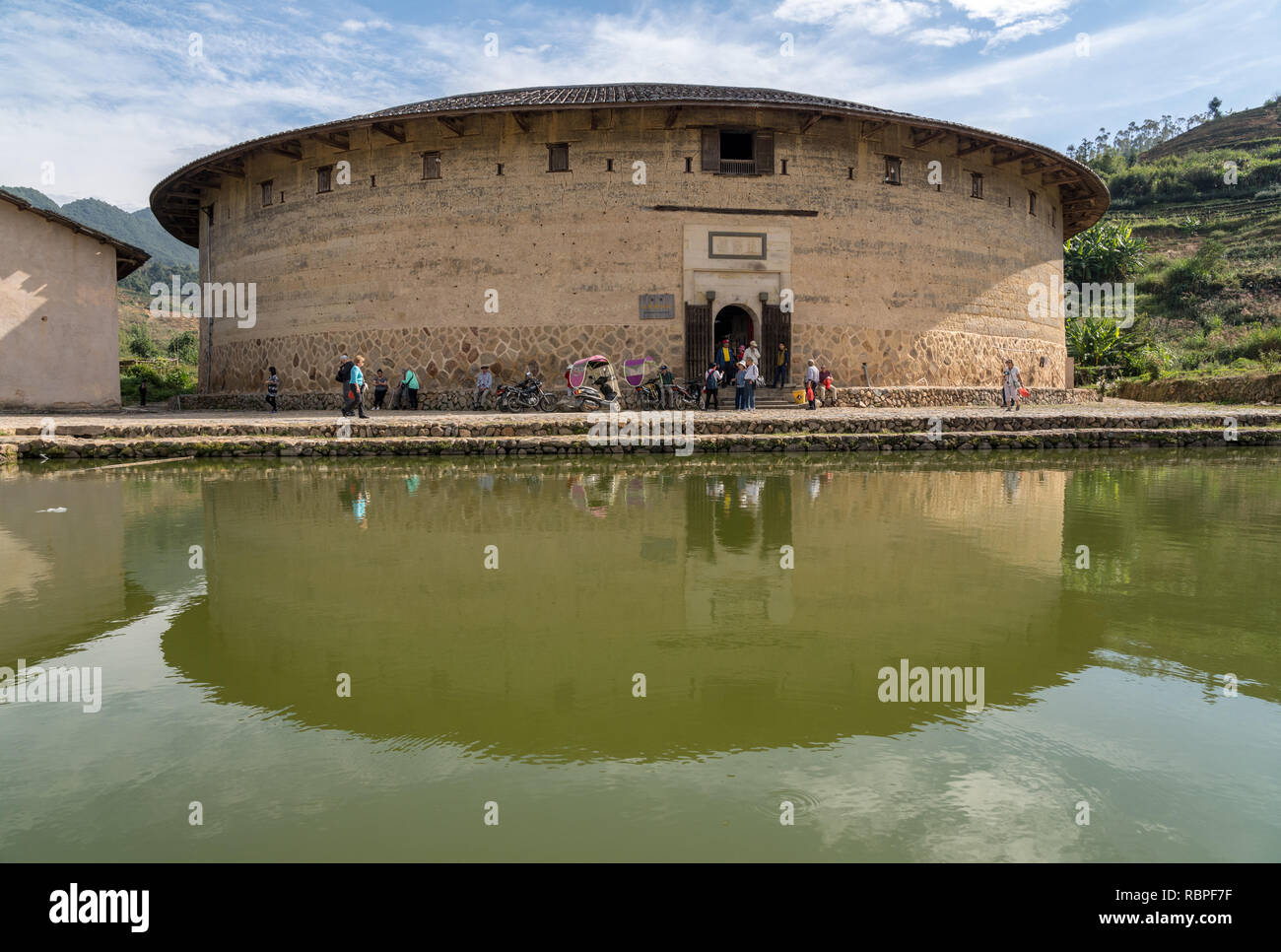 Tulou Rundschreiben Gemeinschaften unter Huaan Unesco Weltkulturerbe Stockfoto