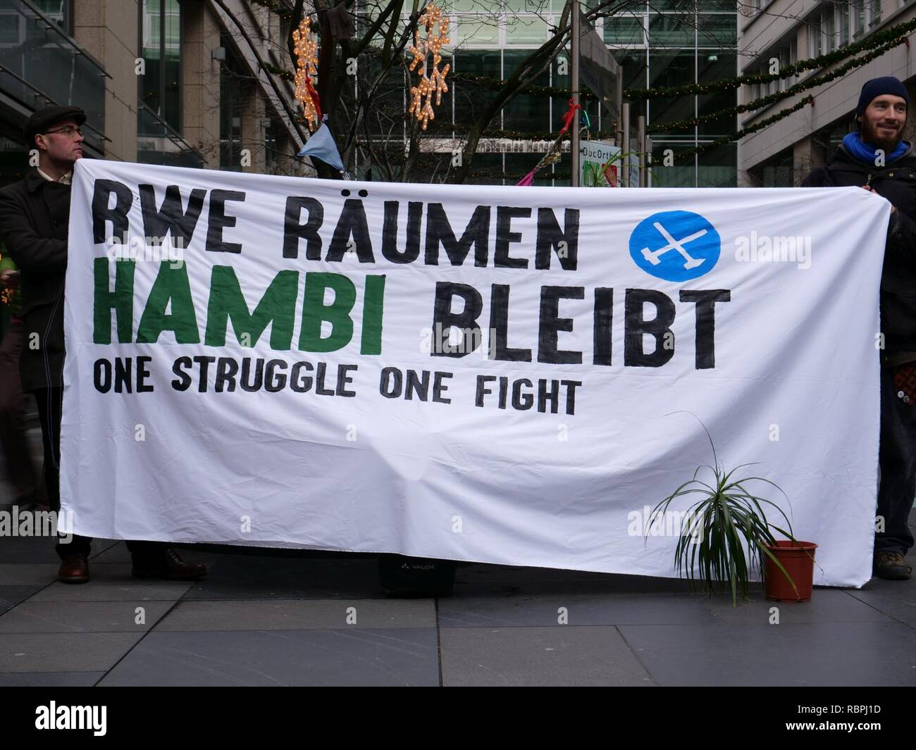 "Hambacher Forst bleibt der Protest in Berlin 13. Stockfoto