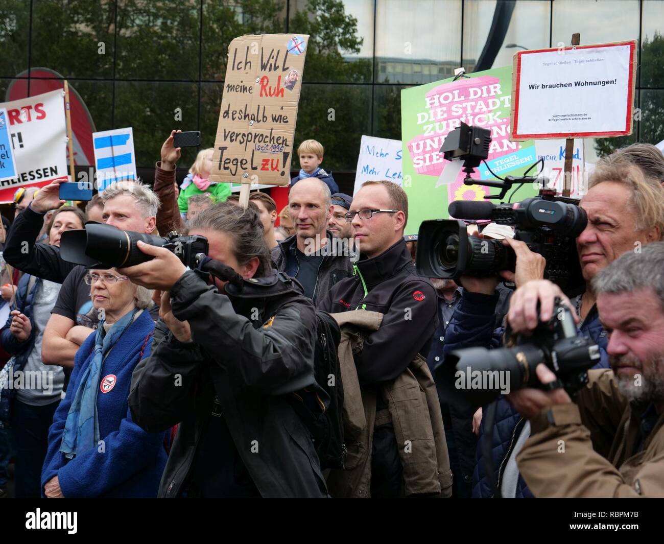 "Tegel schließen Zukunft öffnen" Demonstration 09. Stockfoto