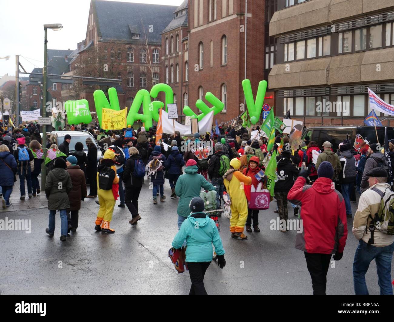 "Wir haben es satt" Demonstration 2018 23. Stockfoto
