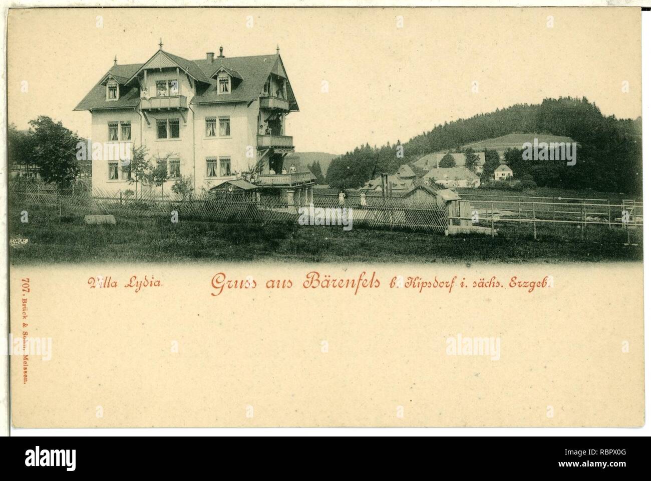 00707 - Bärenfels-1898 - Villa Lydia-Brück&Sohn Kunstverlag. Stockfoto