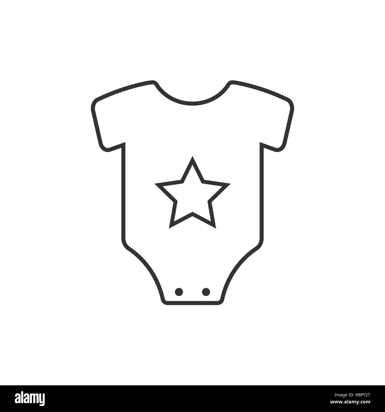Kinder Body Symbol. Vector Illustration, flache Bauform. Stock Vektor