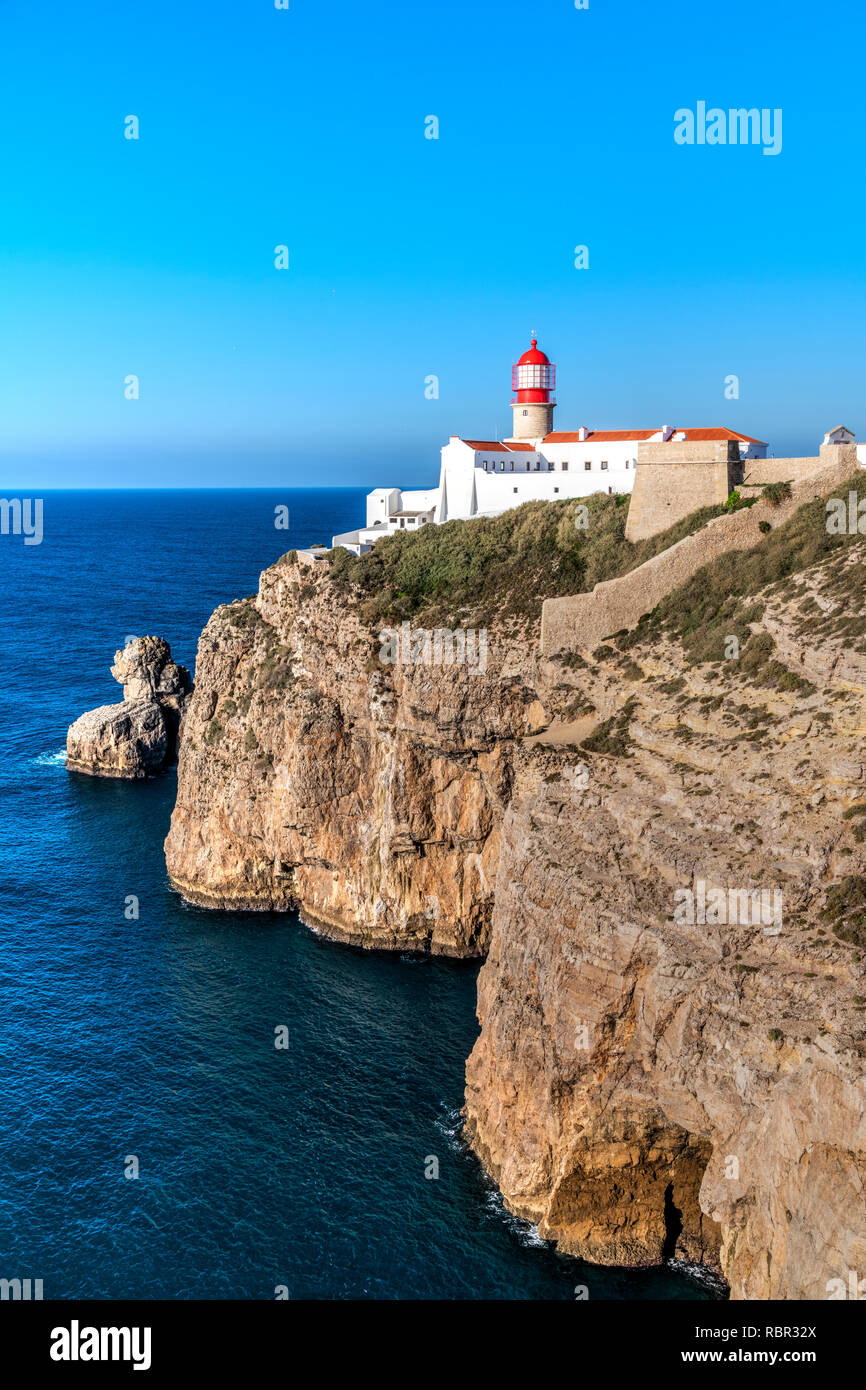 Kap St. Vincent oder Cabo de Sao Vicente, Vila do Bispo, Algarve, Portugal Stockfoto