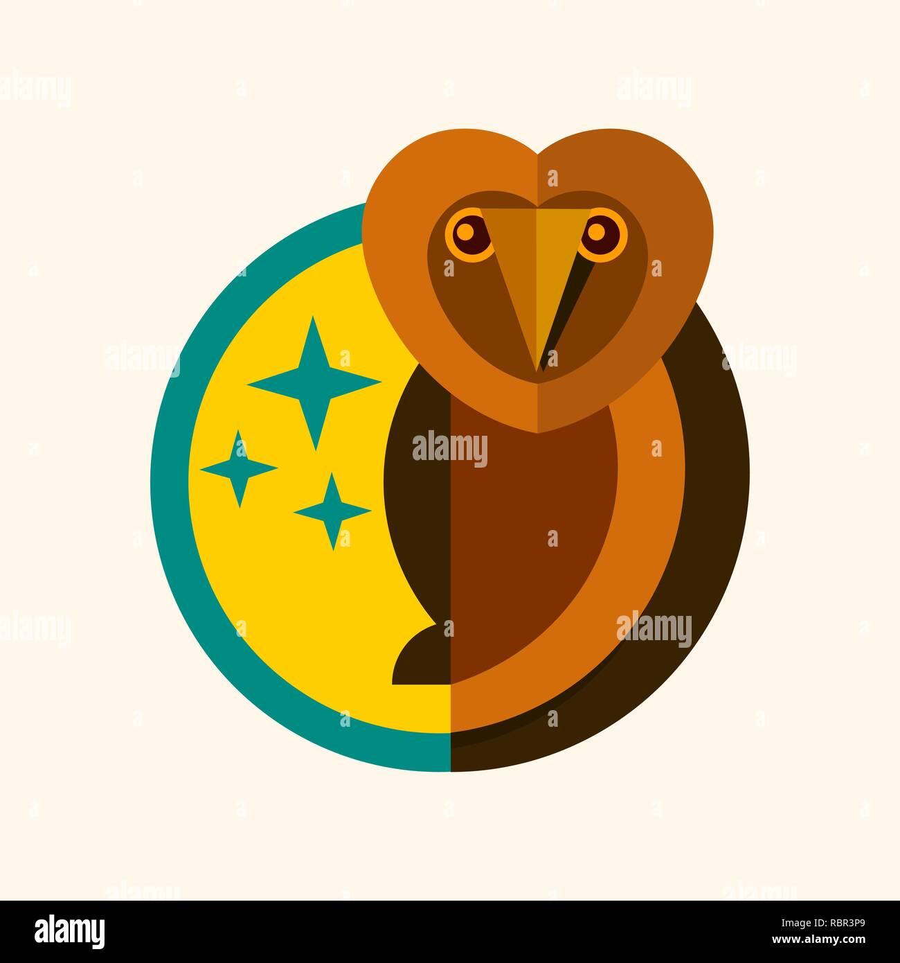 Wilde Eule Logo Creative Design Vector Illustration Stock Vektor