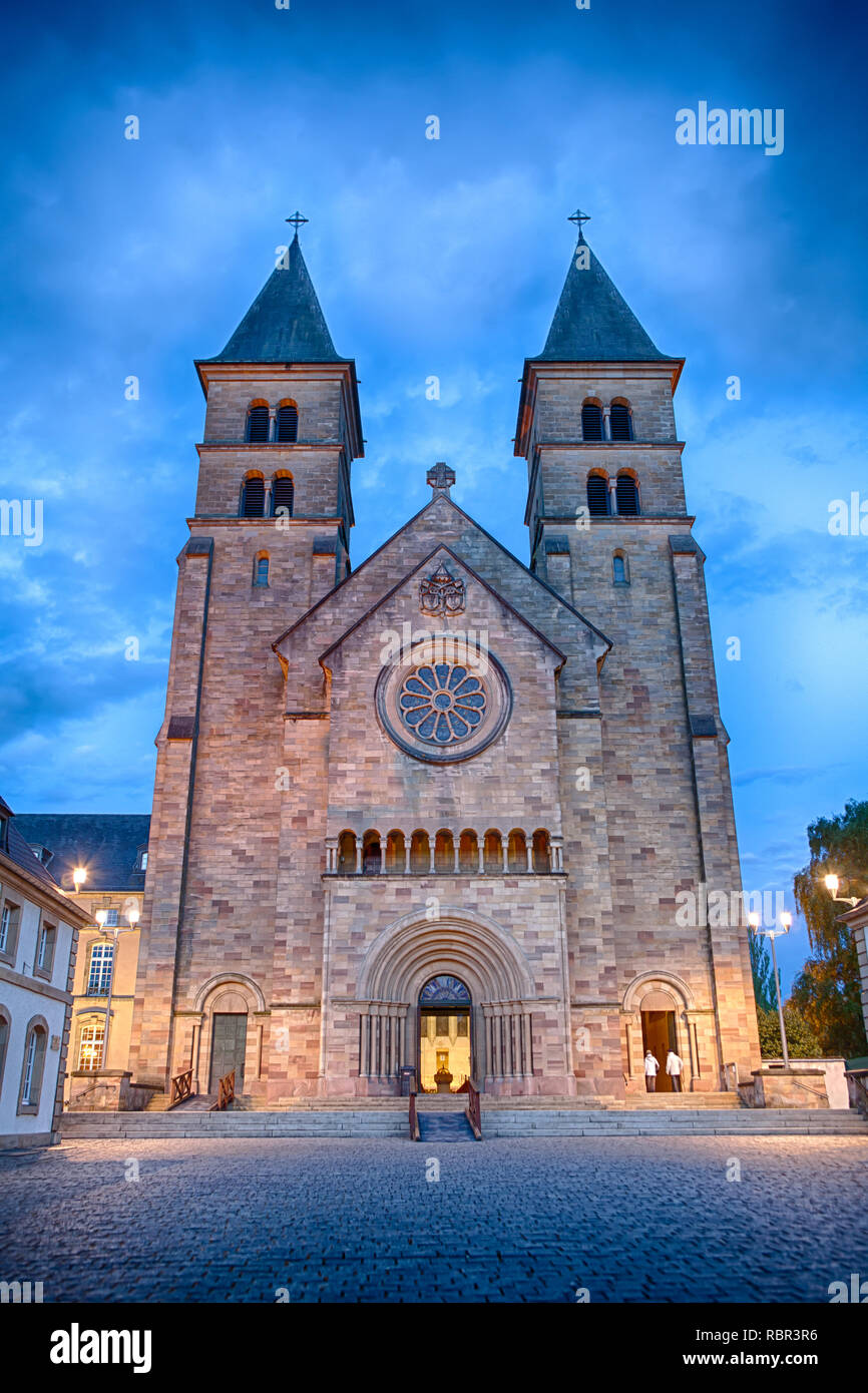 Basilika des Heiligen Wilibrord Echternach Stockfoto